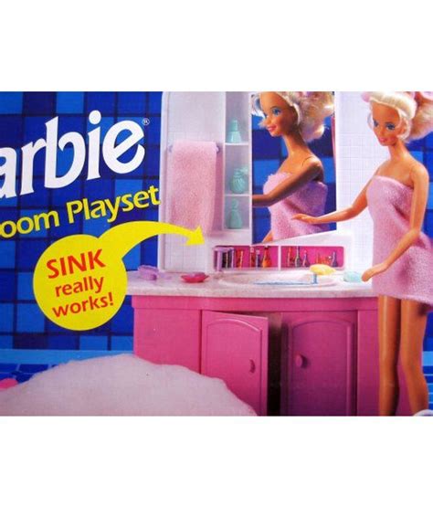 Barbie Bathroom Playset W Working Sink 1993 Arcotoys Mattel Buy