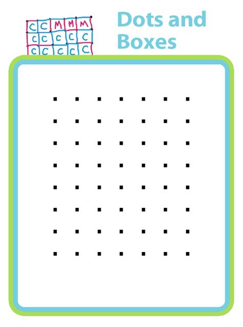 Dots And Boxes A Printable 2 Person Game For Kids
