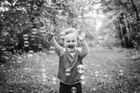 Bubbles Fun With Toddlers During Outdoor Portraits Toddler Boy