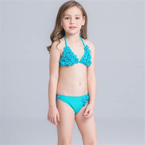 Muzhidou Doce Tarja Meninas Criança Set Biquinis Swimsuit Two Pieces