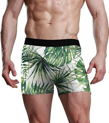Men S Underwear Tropical Palm Leaf Summer Boxer Briefs Soft Breathable