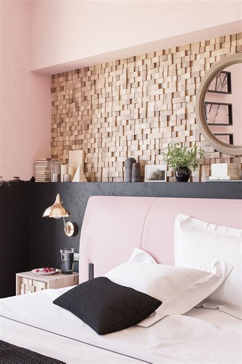 Wood accent walls can be added to any room in the home. Wooden panels Mosaic Trace for bedroom wall decoration # ...