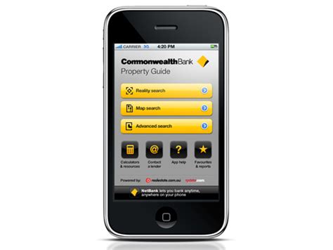 With the commonwealth bank netbank saver, you'll have easy access to your savings and the security of banking with one of the big four banks. Commonwealth Banks Property Guide iPhone app now available ...