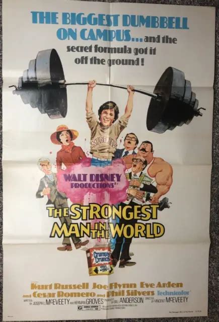 1975 Disneys The Strongest Man In The World 1 Sheet Movie Kurt Russell