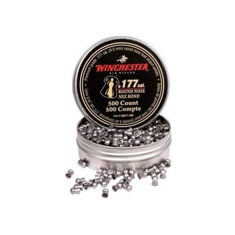 Bullseye North Winchester Round Nose 177 Caliber Pellets Tin Of 500