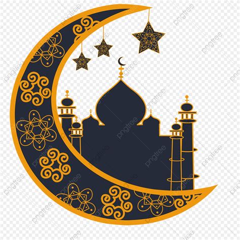 Kombinasi Bintang Dan Siluet Bulan Islami Idul Adha Festival Gurban