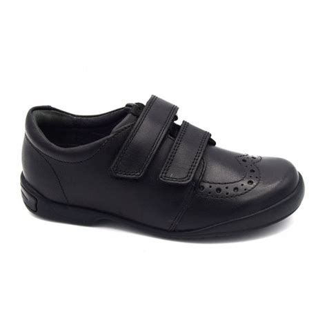 Start Rite Flair Black Leat Girls School Shoe