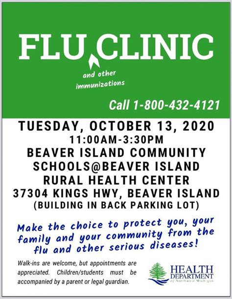 Flu Shot And Other Immunizations Clinic This Week Beaver Island