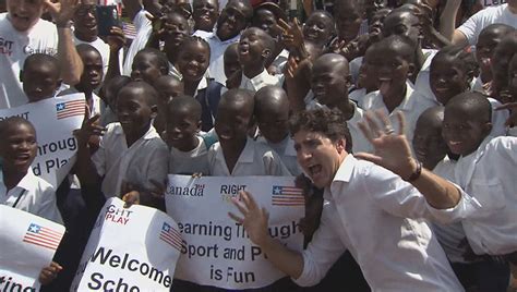 justin trudeau calls for gender equality in africa and the world on first day in liberia