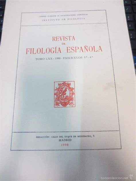 revista de filología española tomo lxx fascícul Comprar Otras revistas y periódicos modernos