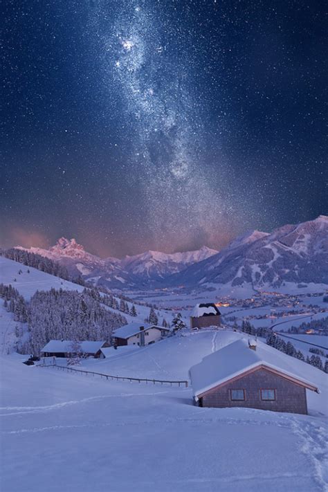 Snow Winter Beautiful Sky Landscape Upload Ice City Stars