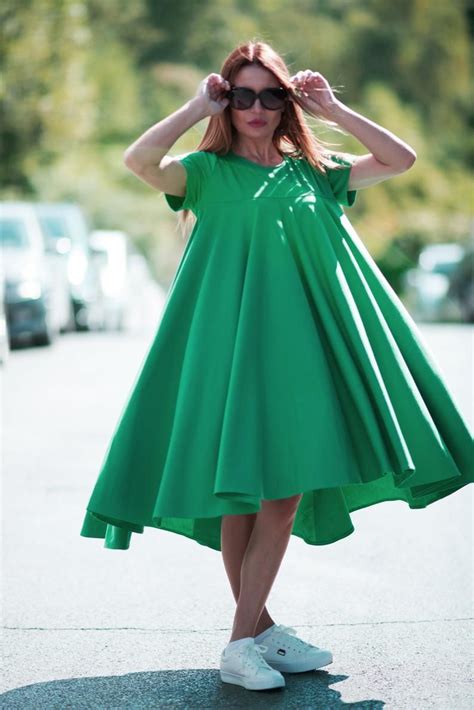 Trendy Summer Dressunique Women Dressgreen Maxi Dressplus Etsy In