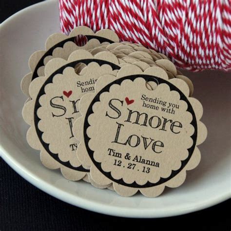Smore Love With Heart 20 Personalized Wedding Favor By Scrapbits 10