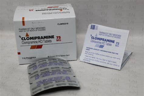 Clomipramine Hydrochloride Tablets 75mg Taj Pharma Packaging Type