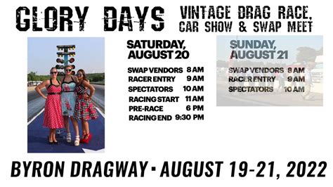 Glory Days Vintage Drag Race Car Show And Swap Meet Detailed Event