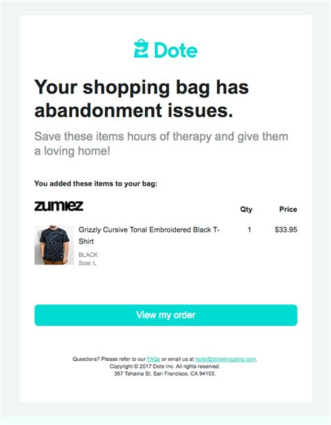 Abandoned Checkout Email Template Shopify