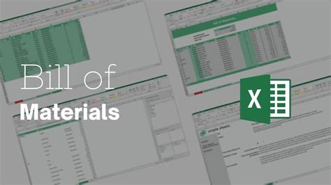 Free Bill Of Materials Excel Google Sheets Template Simple Sheets