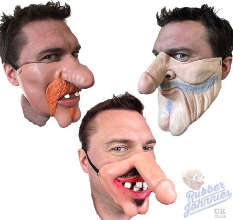 Funny Half Face Big Dick Nose Mask Willy Face Teeth Fancy Dress Stag Hen Party Ebay