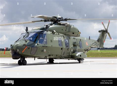 New Belgian Army Nh90 Helicopter On Its Homebase Beauvecahin Airbase