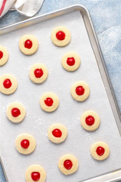 Cherry Almond Whipped Shortbread Cookies The Novice Chef