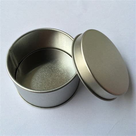 200pcs 654cm Round Tin Box Plain Silver Can Top Quality Metal Storage