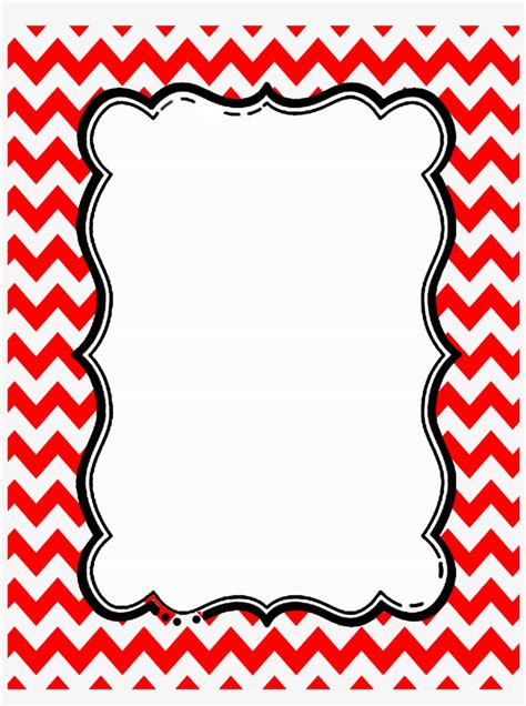 Red Red And Black Chevron Border Transparent Png 1700x2200 Free