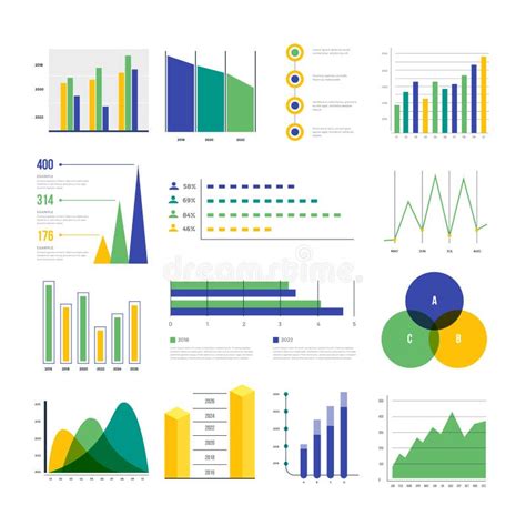 Set Of Color Infographic Elements Vector Diagrams And Graphs