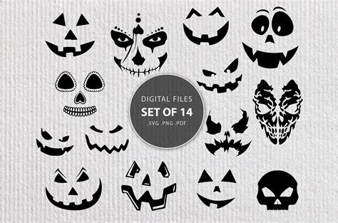 Halloween Faces Ghost Face Pumpkin Svg Graphic By Dizlarka · Creative