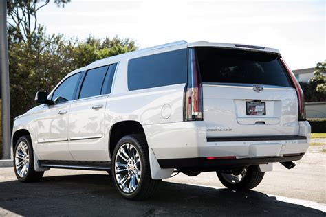New technology and safety features include rear camera mirror and automatic parking assist. Used 2017 Cadillac Escalade ESV Luxury For Sale ($63,900 ...