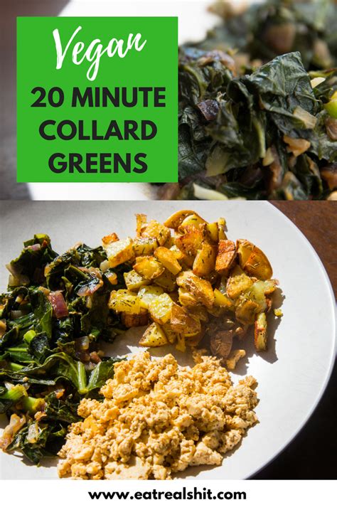 These soul food style collard greens are packed with flavor, accented with bacon for an extra savory touch. Collard Greens I Plant Based Recipe in 25 Minutes | Recipe ...