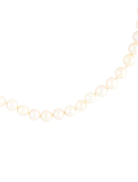 Necklace 14k Pearl Bead Strand Necklace 14k Yellow Gold Bead Strand