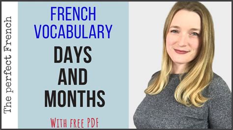Days And Months French Vocabulary With Free Pdf French Basics For