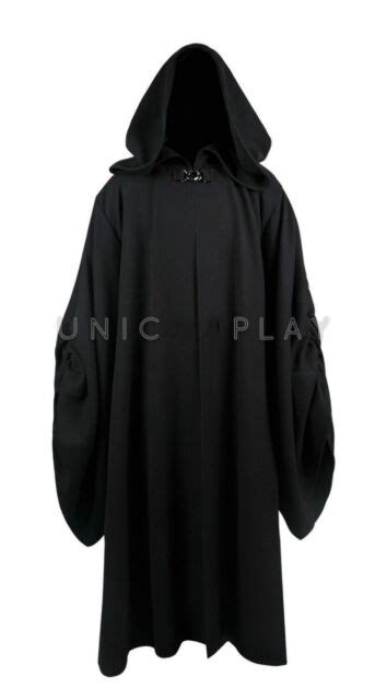 Star Wars Emperor Palpatine Darth Sidious Robe Cosplay Costume Black