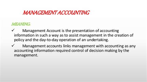 So what i am trying to say here is the meaning and definition of this. Management Accounting - Meaning, Definition and ...