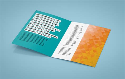 Leaflet Mockup A5 Bi Fold Mockups Design Free Premium Mockups