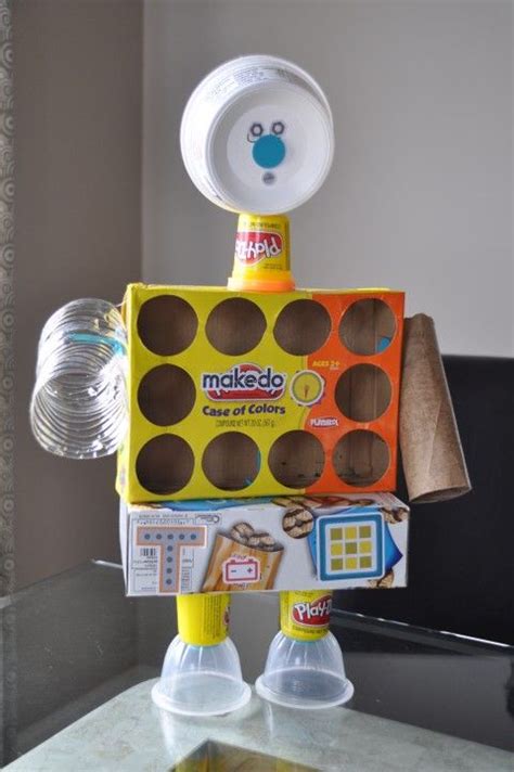 Recycled Robot Recycled Crafts Kids Preschool