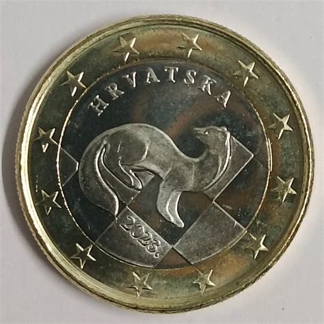 Order Croatia 1 Euro Unc Bimetallic World Coin 2023 1st Euro Coins Of