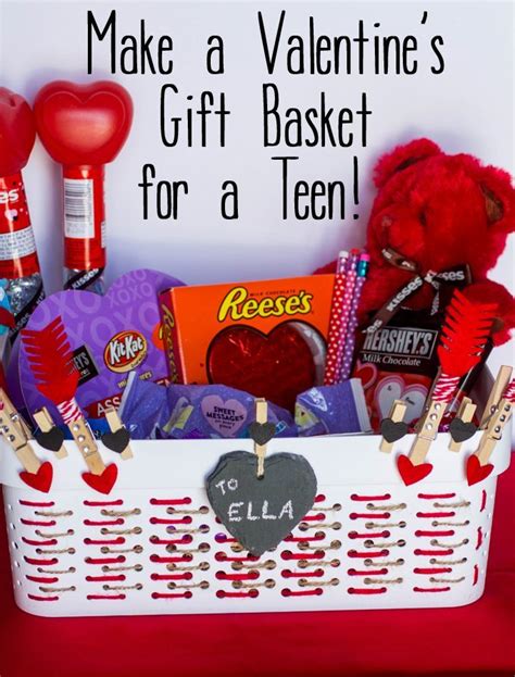 No grocery store carnations, no drug store cards. Make a Valentine's Gift Baskets for Teens # ...