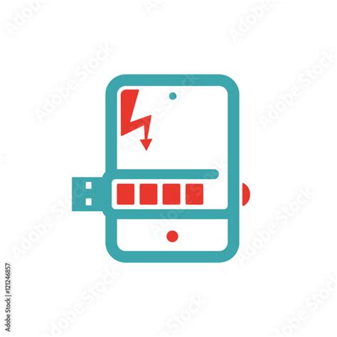 Battery Charging Icon On Tablet Pc Laptop Vector Illusration Stock