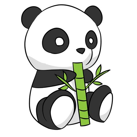 Panda Animated Drawing Pandas Drawn Sveglio Disegnato Gullig Utdragen