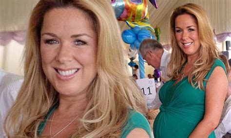 Claire Sweeney Shows Off Her Bump In Green Maxi Dress