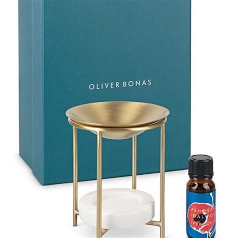 Our Marble And Brass Oil Burner Gift Set Will Create A Stylish And Fragrant Ambience In Your