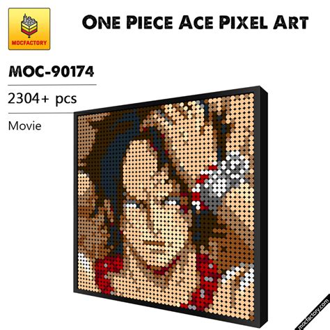 Moc 90174 One Piece Ace Pixel Art Movie Moc Factory Mould King