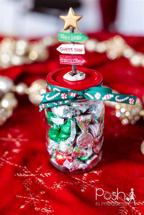 How To Make This Easy Diy Christmas Candy Jar Posh In Progress