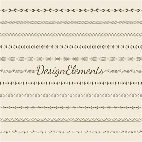 Free Vector Divider Line Design Elements Vector Collection