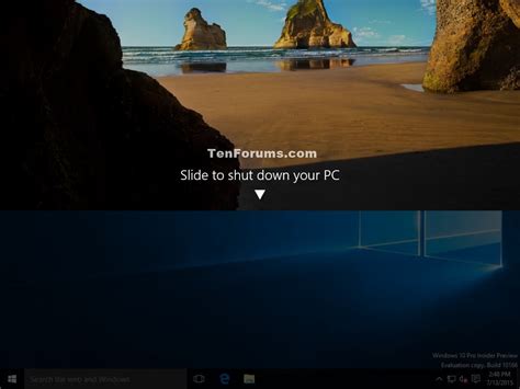 Create Slide To Shut Down Shortcut In Windows 10 Tutorials