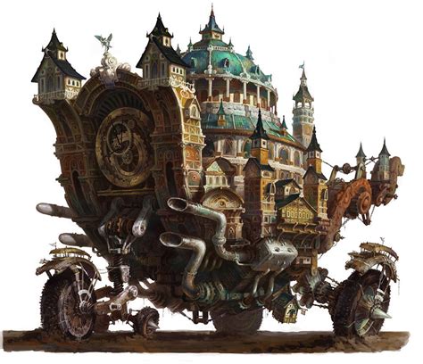 Medieval Vehicles Of Steampunk Hee Uk Jung Steampunk City Concept
