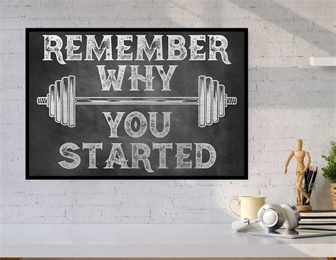 Fitness Remember Why You Started Poster Gym Lovers Poster Etsy