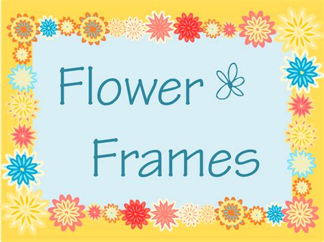 Free Digital Scrapbooking Flower Frames Colorful Flower Frame Png