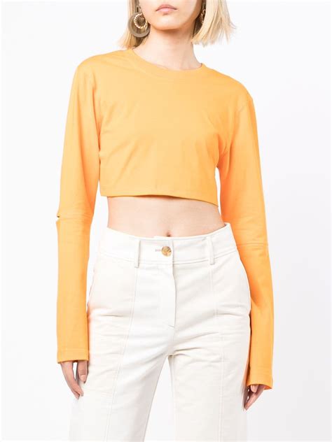 Jacquemus Cropped Long Sleeve Top Farfetch